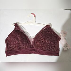 Auden Maroon Lace Bralette